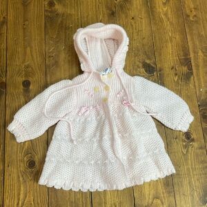 Vintage Friemanit pink baby cardigan size small
